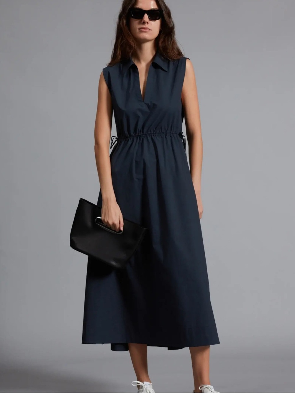 rag & bone | sleeveless midi dress | salute blue | Soraya | size L